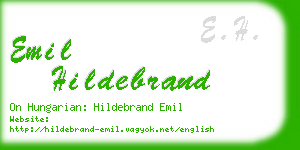 emil hildebrand business card